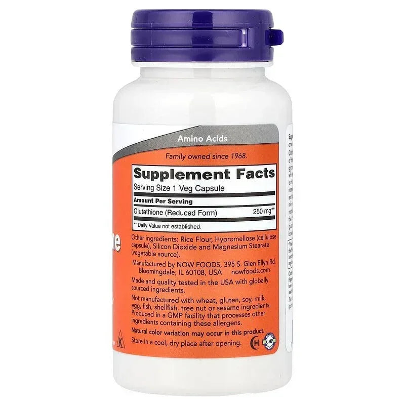 NOW Foods, Glutathione With Milk Thistle Extract & Alpha Lipoic Acid, 60 Veg Capsules