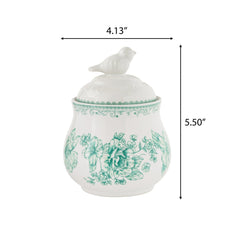 The Pioneer Woman Agatha Stoneware Sugar Bowl with Lid, Green