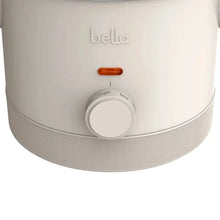 Slow cooker temperature knob and indicator light on white programmable base
