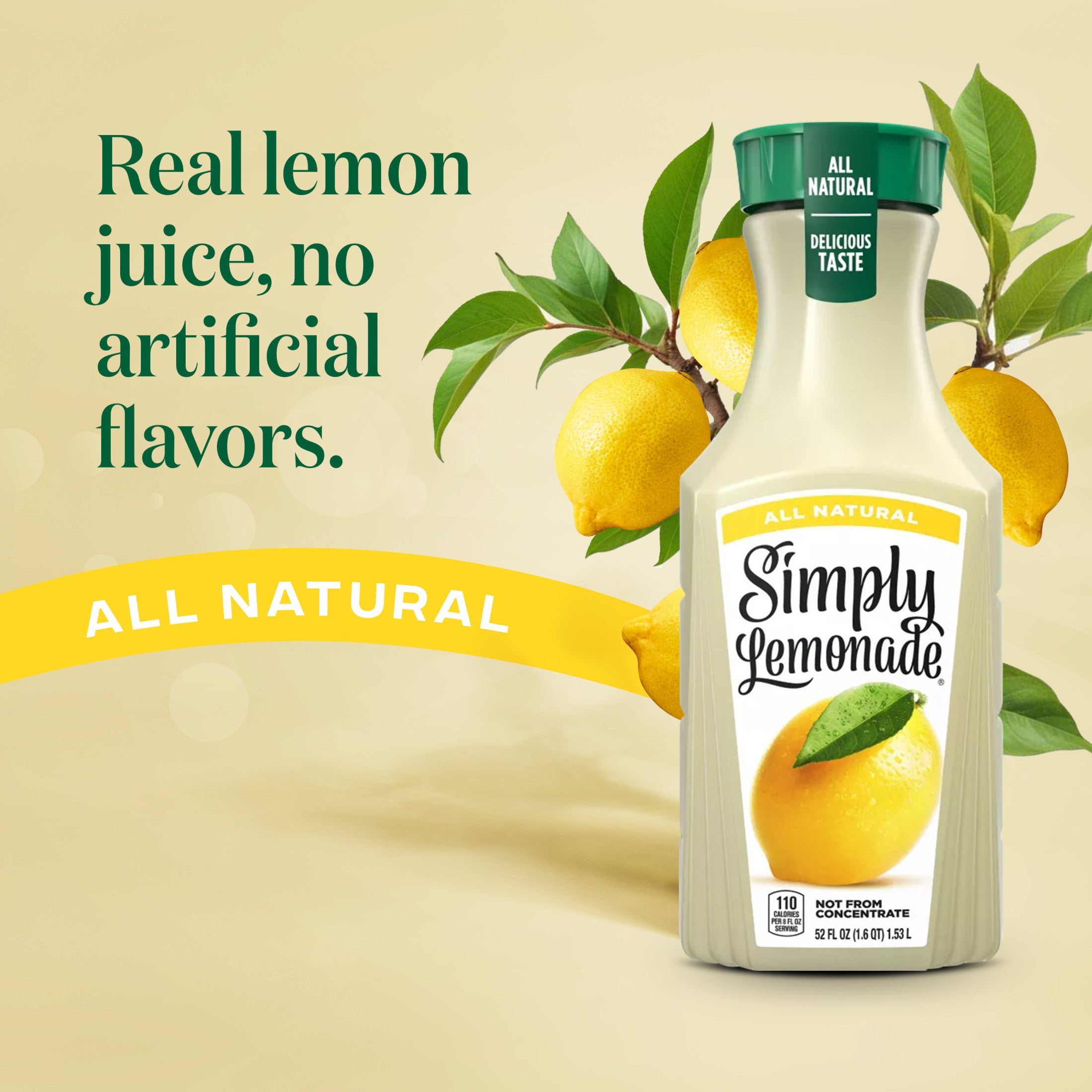 Simply Lemonade Bottle, 52 fl oz