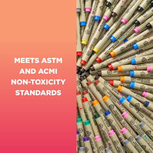 Assorted colored art marker pens, tops in a fan arrangement