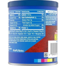 Planters chipotle peanuts canister back label with ingredients and nutrition details