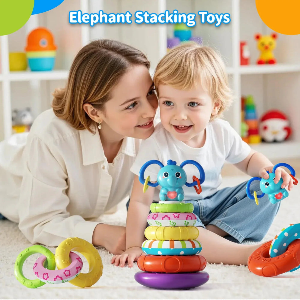 Dimoarch 4 in 1 Baby Toys 6-12 Months Boys Girls, Montessori Babies Toy, Infant Toys Suitable for 3-6-9-12 Months Old Baby Boys and Girls Toy Bundles Gift - USA MEGA SHOP