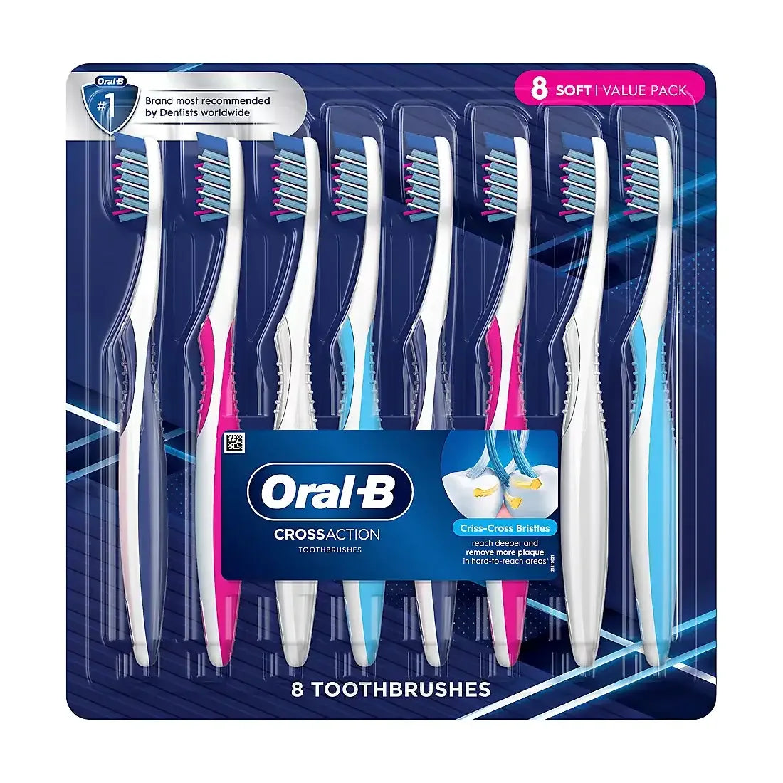Oral-B Cross Action Manual Toothbrushes, 8 pk. - USA MEGA SHOP