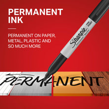 Black fine-point permanent marker with tip angled for writing on paper.