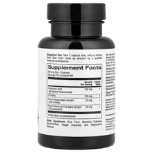 Hyaluronic Acid Complex supplement bottle with black cap, back label and Supplement Facts