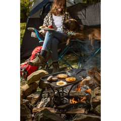 Lodge Cast Iron 11" Savor the Outdoors, Seasoned Square Griddle, Black