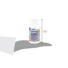 Multivitamin supplement bottle with '5 1/4' size callout and white cap.