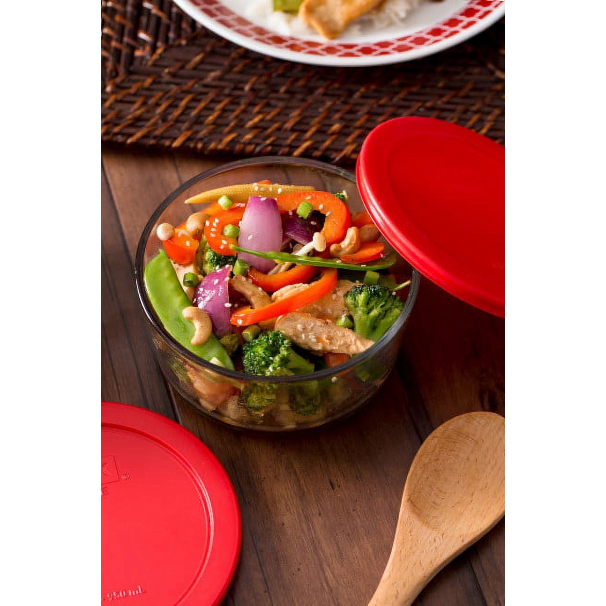 Pyrex Simply Store 4C Glass Food Storage and Baking Container, Set of 2 with Lids