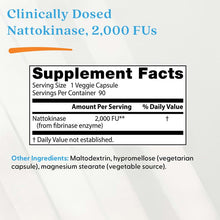 Nattokinase Supplement Facts panel on Doctor's Best supplement label
