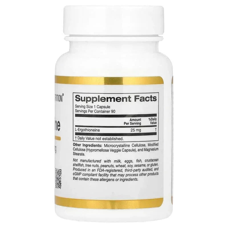California Gold Nutrition, Ergothioneine, 90 Veggie Capsules