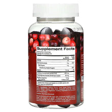 California Gold Nutrition supplement facts panel on cranberry probiotic gummies bottle