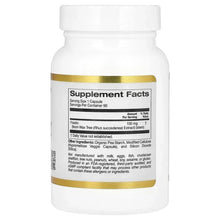 Fisetin supplement bottle back label with Supplement Facts and serving size