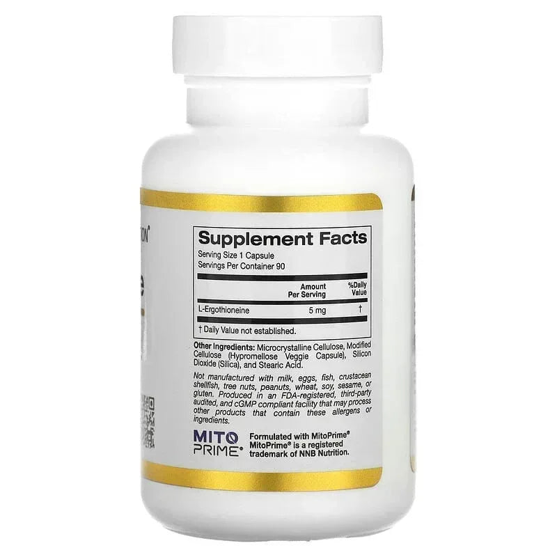 California Gold Nutrition, Ergothioneine, 90 Veggie Capsules