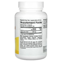 Alpha lipoic acid supplement facts panel on bottle
