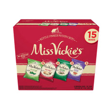 Miss Vickie's kettle cooked potato chip variety box with 15 individual bags