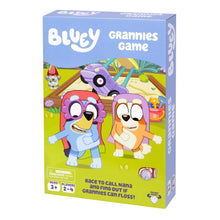 Bluey Grannies Game box with character artwork and race-to-floss text