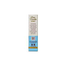 Pure vanilla extract carton back panel with ingredient and usage text