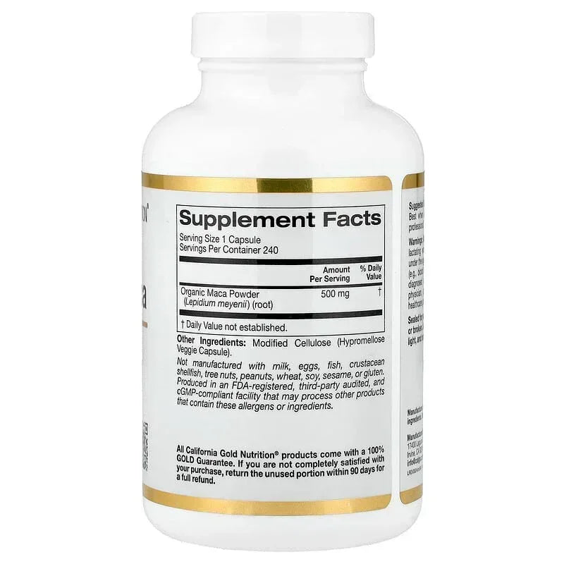 California Gold Nutrition, Peruvian Maca, 500 mg