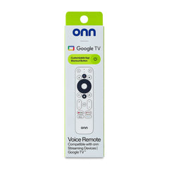 onn Voice Remote Compatible with onn Streaming Devices and Google TV, White