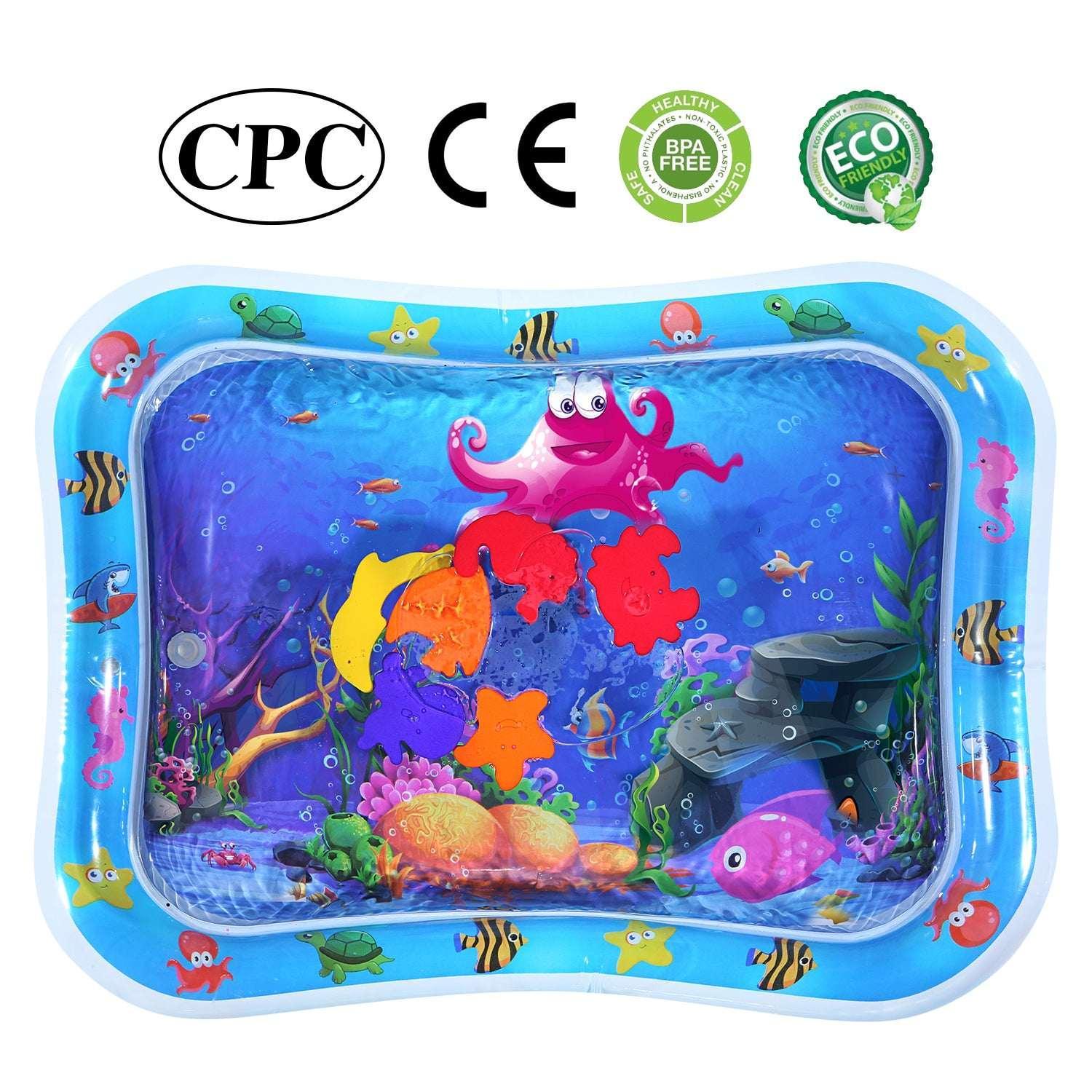 Tummy Time Mat, BUSATIA Inflatable Water Mat for 3 6 12 Months Infant Baby Girls Boys Newborn - USA MEGA SHOP