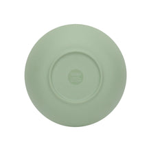 Green dinner bowl base with circular embossed stamp