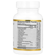 California Gold Nutrition Digestive Enzymes bottle, supplement facts panel
