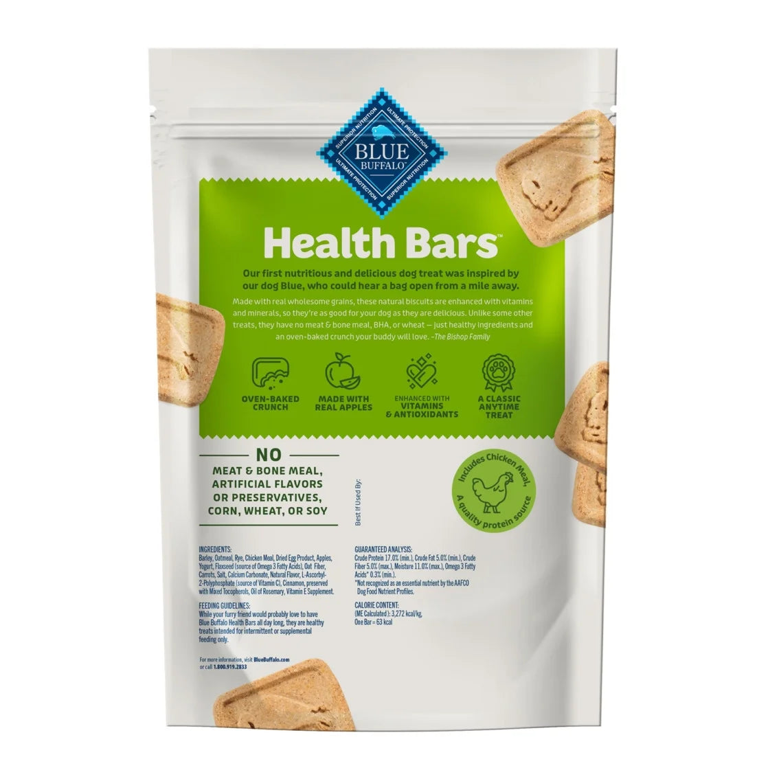 Blue Buffalo Health Bars Crunchy Dog Biscuits, Apples & Yogurt