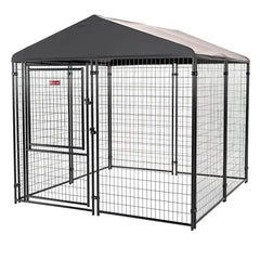 Lucky Dog STAY Series Executive Dog Kennel 8'x8' with Privacy Screen - USA MEGA SHOP
