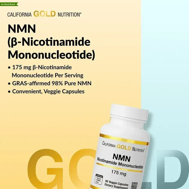 California Gold Nutrition, NMN, 175 mg, 60 Veggie Capsules