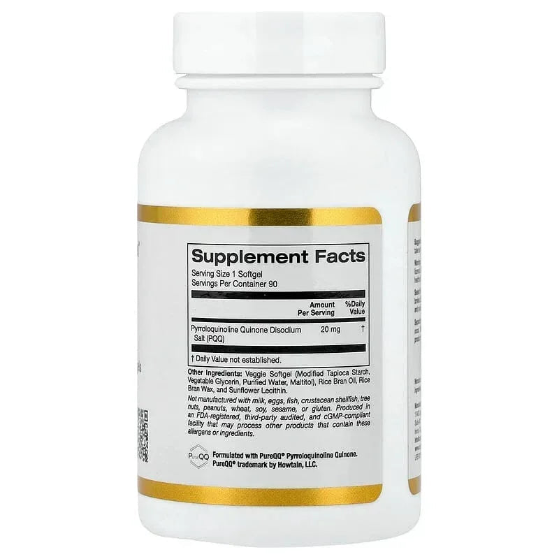 California Gold Nutrition, PQQ, 20 mg