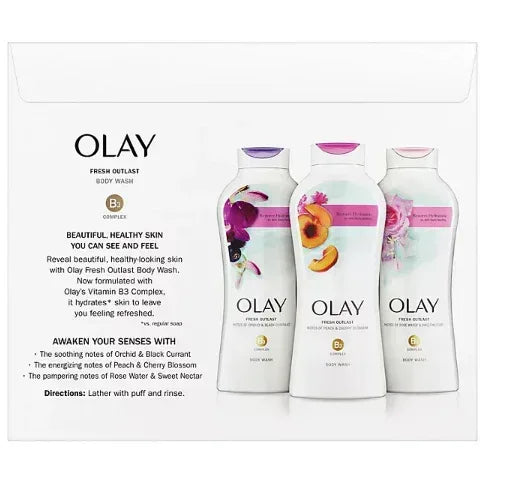 Olay Fresh Outlast Body Wash with Vitamin B3 Complex, 23.6 fl. oz., 3 pk.