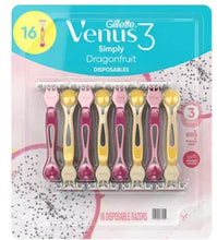 3-blade disposable women's razors, pink handles, 16-pack