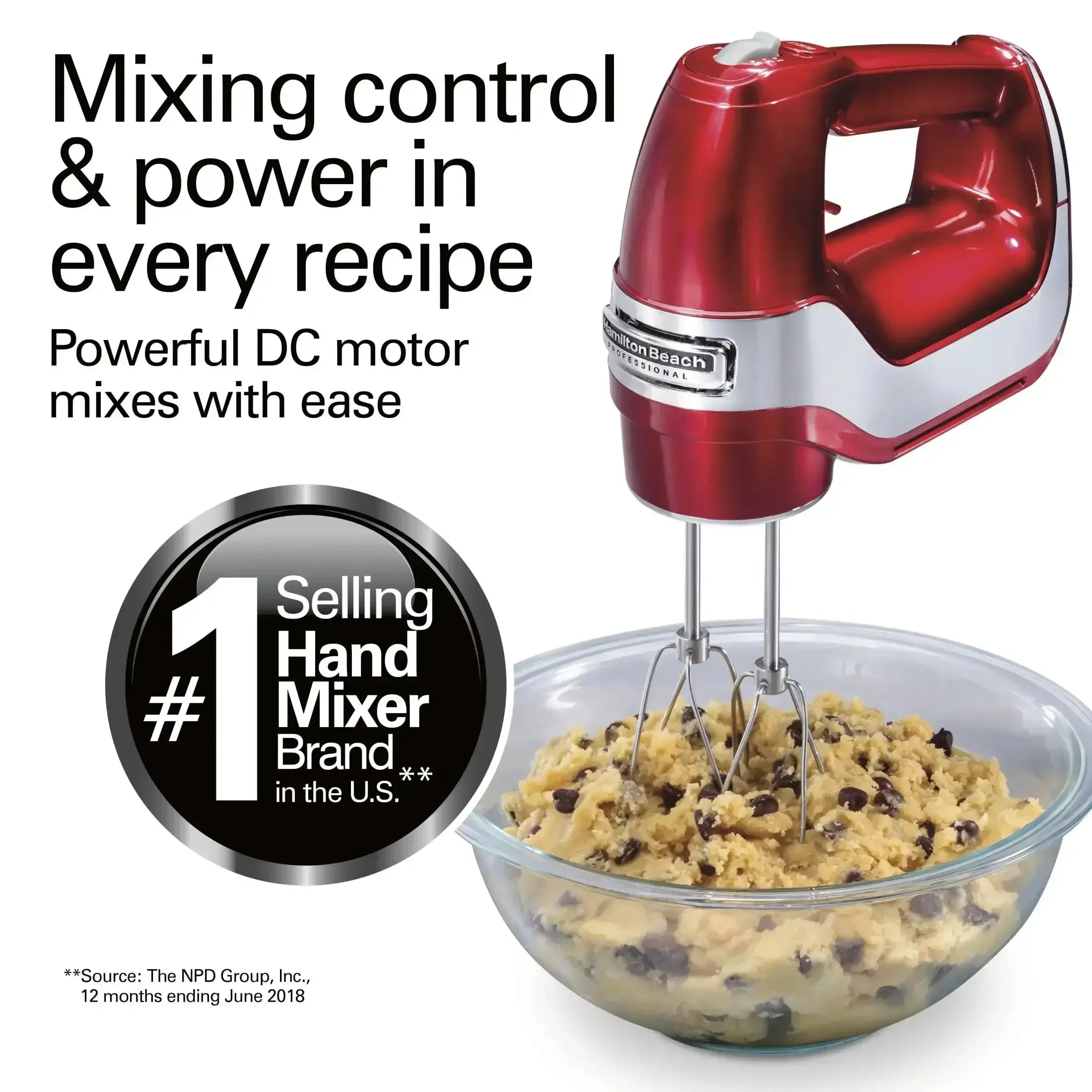 Hamilton Beach Professional 5-Speed Electric Hand Mixer with Slow Start & QuickBurst Technology, Mixer for Kitchen