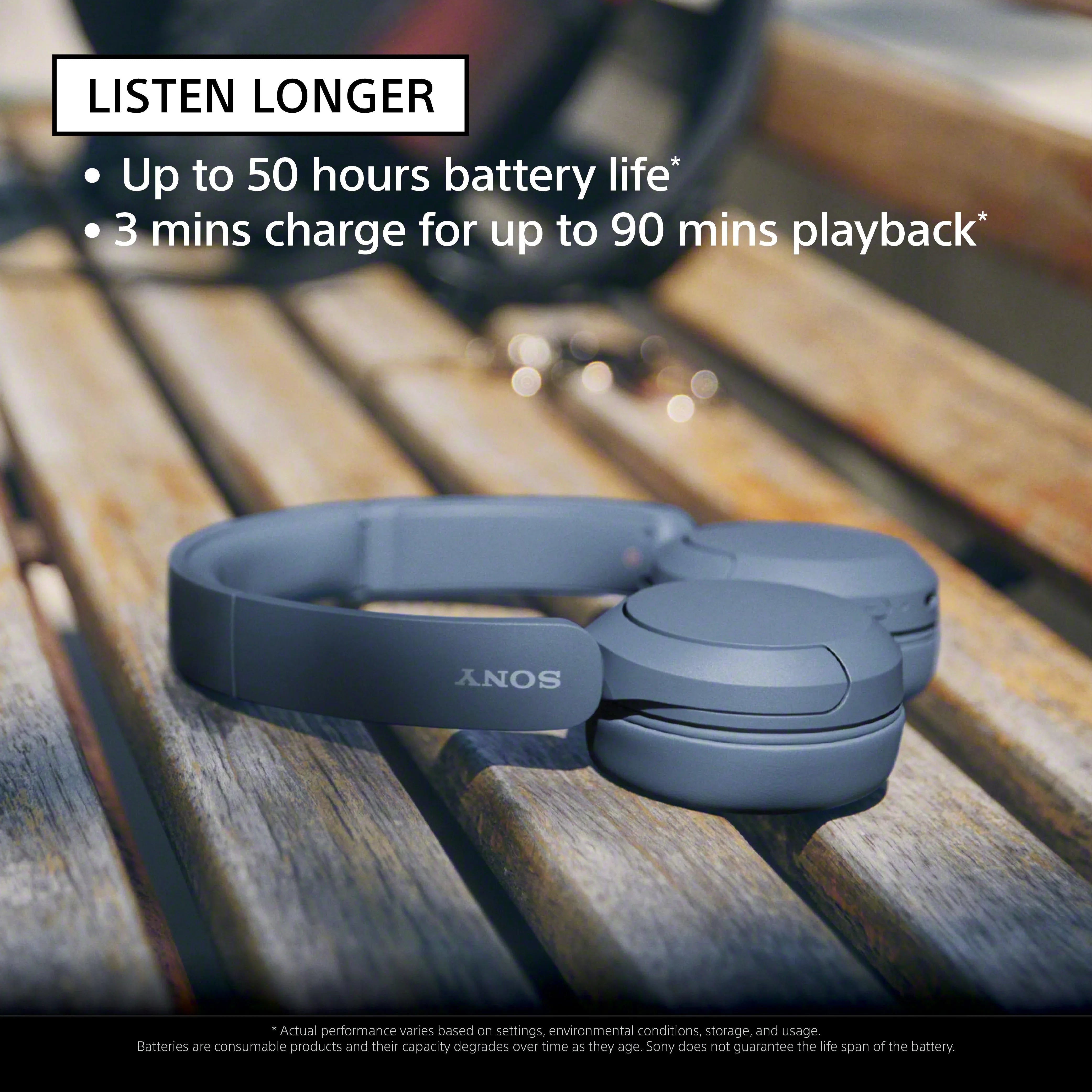 Sony WH-CH520 Wireless Bluetooth Headphones with Microphone-Black