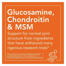 Glucosamine, chondroitin & MSM supplement promotional panel