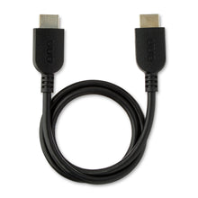 HDMI cable with two gold-plated HDMI connectors in a loop