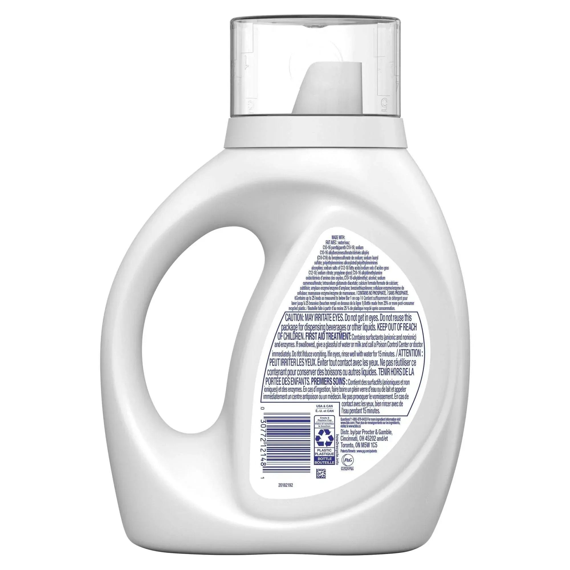 Tide Free & Gentle Laundry Detergent Liquid, 34 fl oz, 25 Loads - USA MEGA SHOP