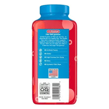 vitafusion Fiber Well gummies bottle back panel with ingredient and caution text