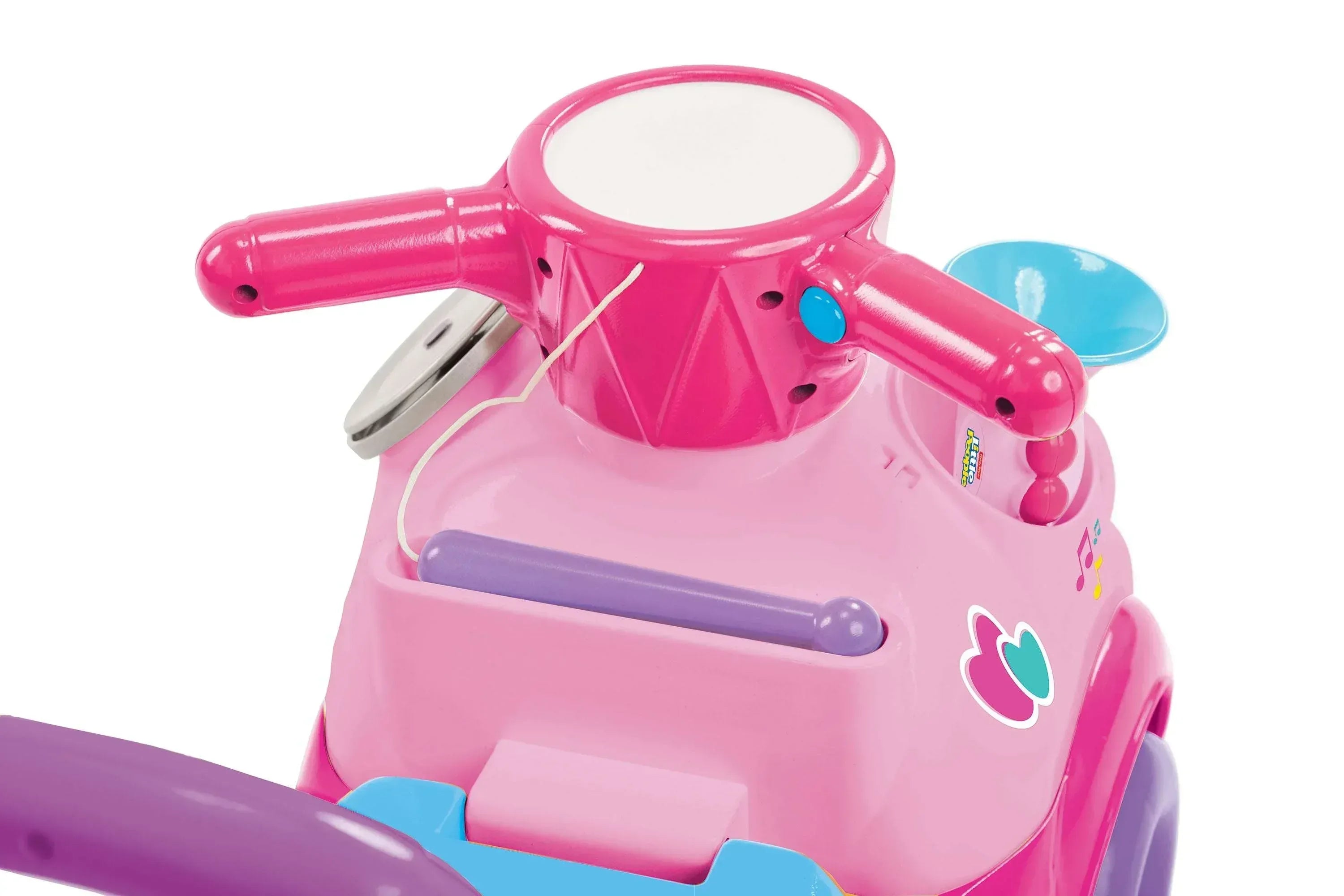 Fisher Price Little People Music Parade Heart Preschool Push Ride-On with Lights and Sounds
