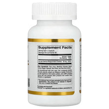 California Gold Nutrition Iron bottle back label with Supplement Facts panel