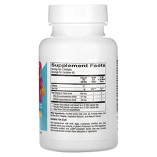 Kids DHA chewables bottle back label with Supplement Facts table