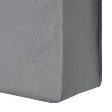Gray fabric laundry bag panel with stitched seam, for TRINITY 3-bag cart
