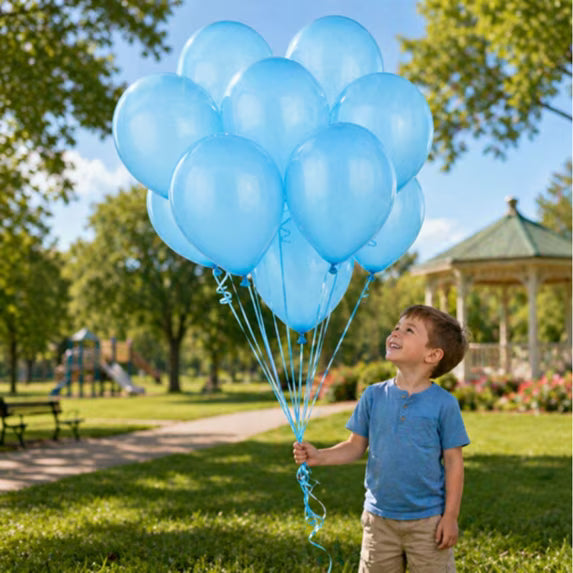 12" Electric Blue Latex Balloons, 15 Pieces, by Way To Celebrate