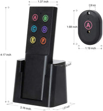 Black key locator tag labeled A with dock base and visible size measurements