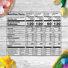 Nutrition Facts panel for candy variety pack with calories and ingredient info