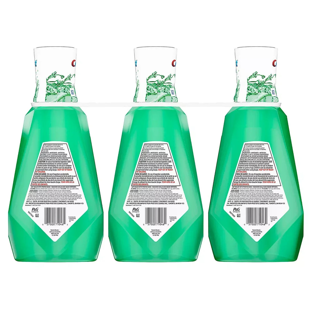 Crest Scope Outlast Mint Mouthwash, 3 pk./1L - USA MEGA SHOP