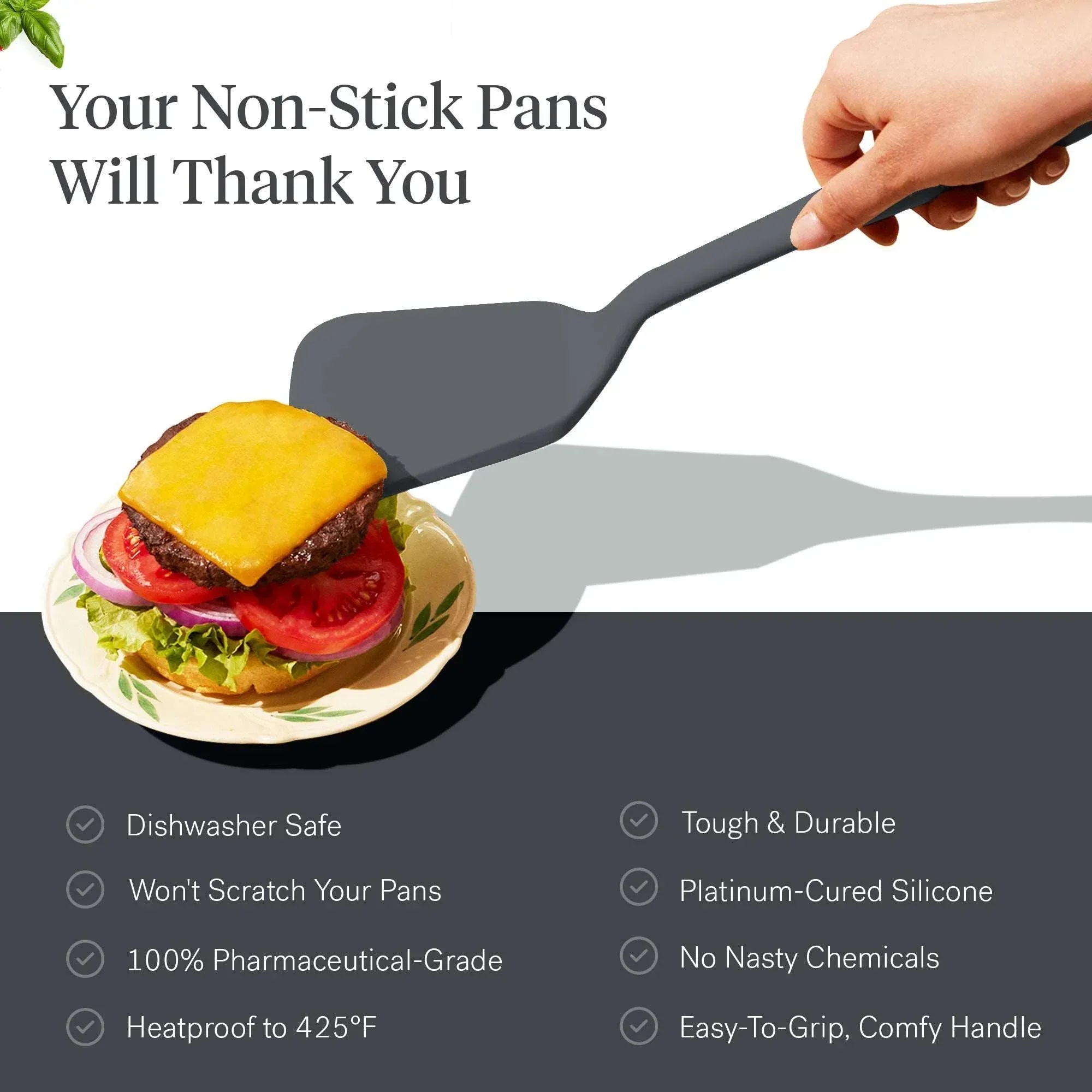 GIR: Get It Right 5 Piece Silicone Essentials Kitchen Utensils Set - Ladle, Spatula, Flip, Spoon & Spoonula - Non-Toxic Cooking Utensils for Nonstick Cookware, Cooking and Baking - Charcoal