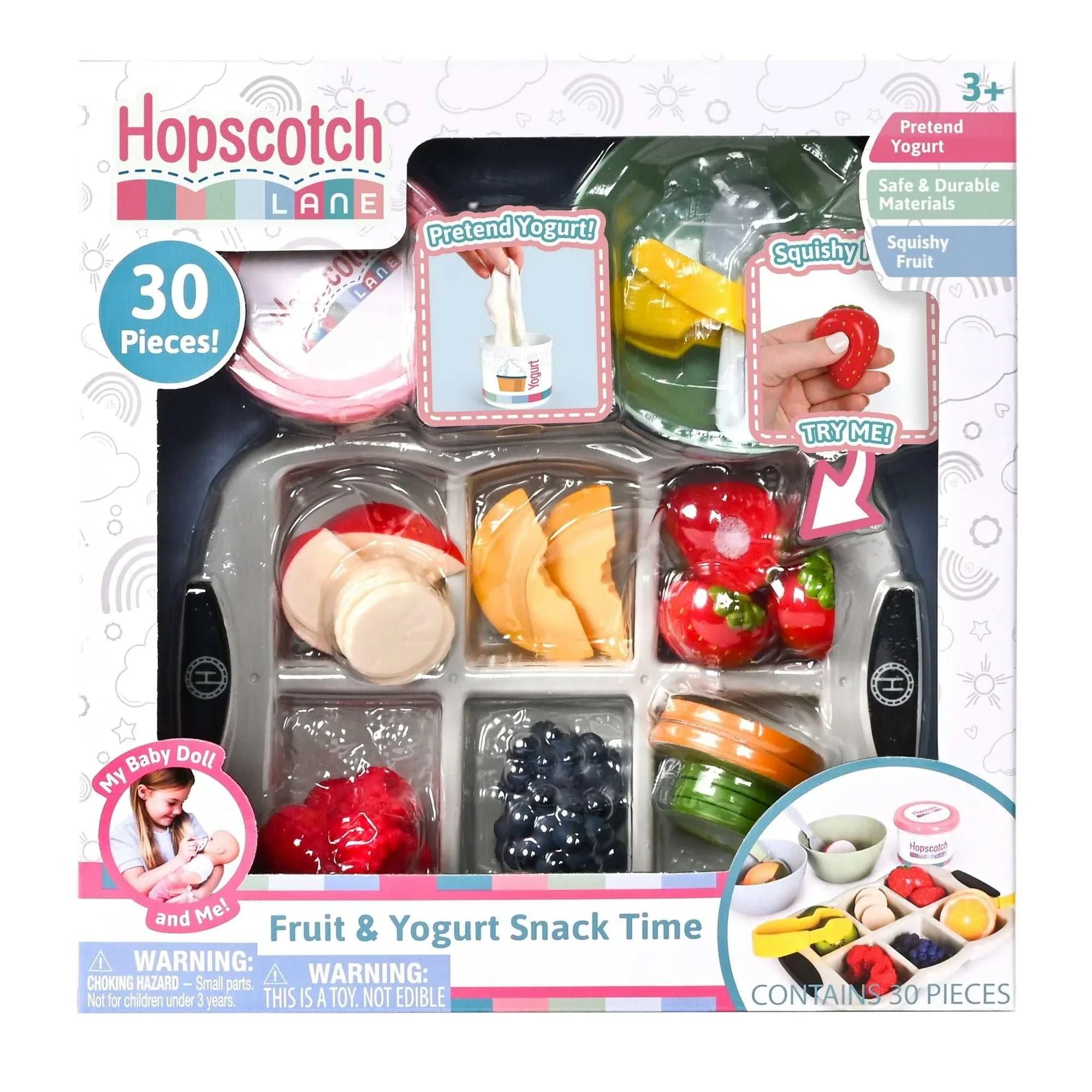 Hopscotch Lane Yogurt Treat 30 Piece Set - Baby Doll Breakfast & Doll Accessories Kids Ages 3+ - USA MEGA SHOP