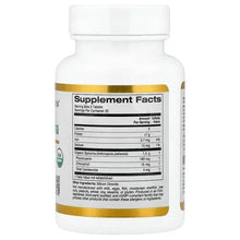 Organic Spirulina supplement facts label panel on bottle with serving table